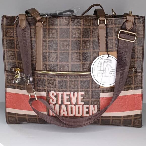 Steve Madden Boliva 3 Piece Set Includes Tote, Crossbody & Wristlet - New - Picture 3 of 10